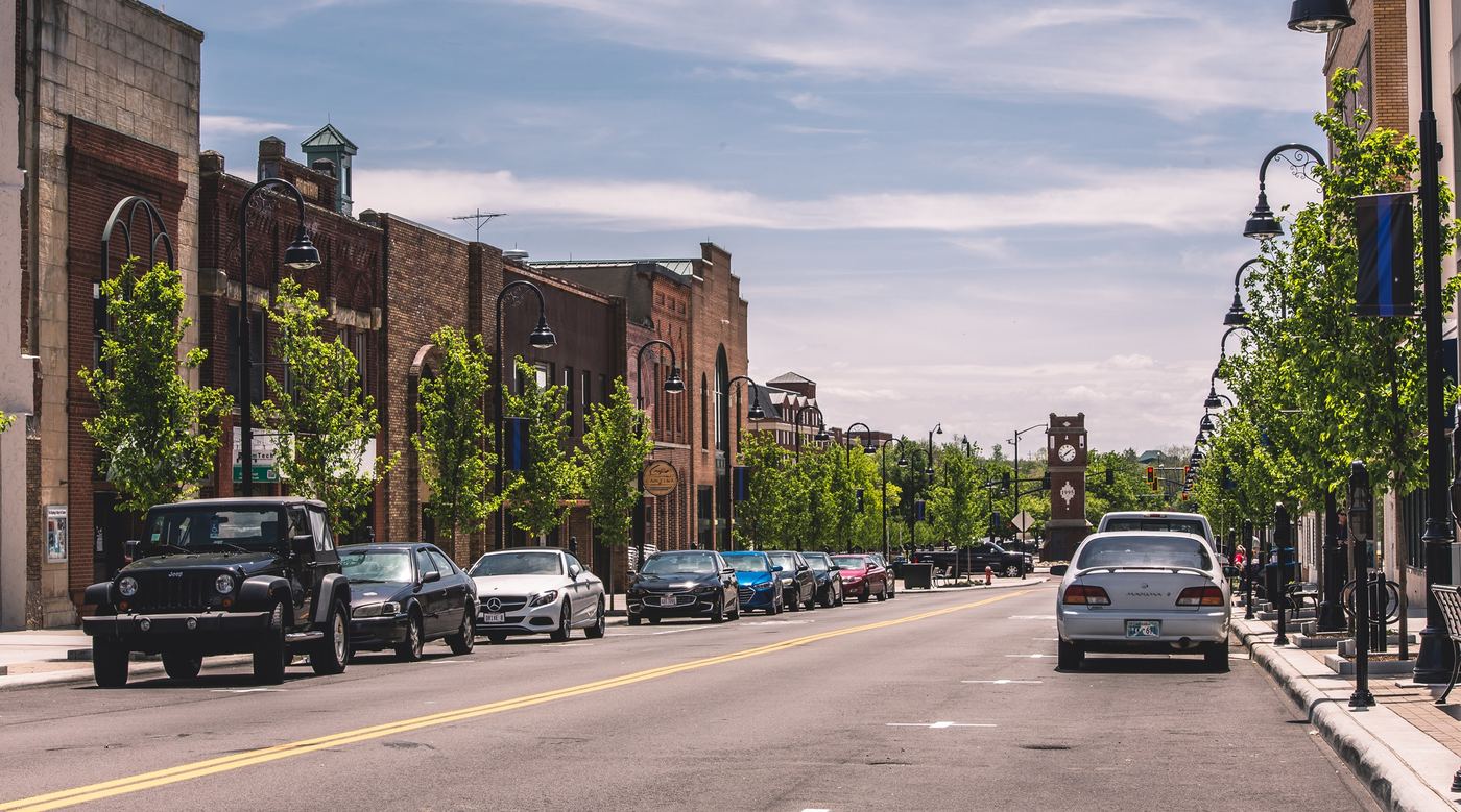 Front Street in downtown Cuyahoga Falls